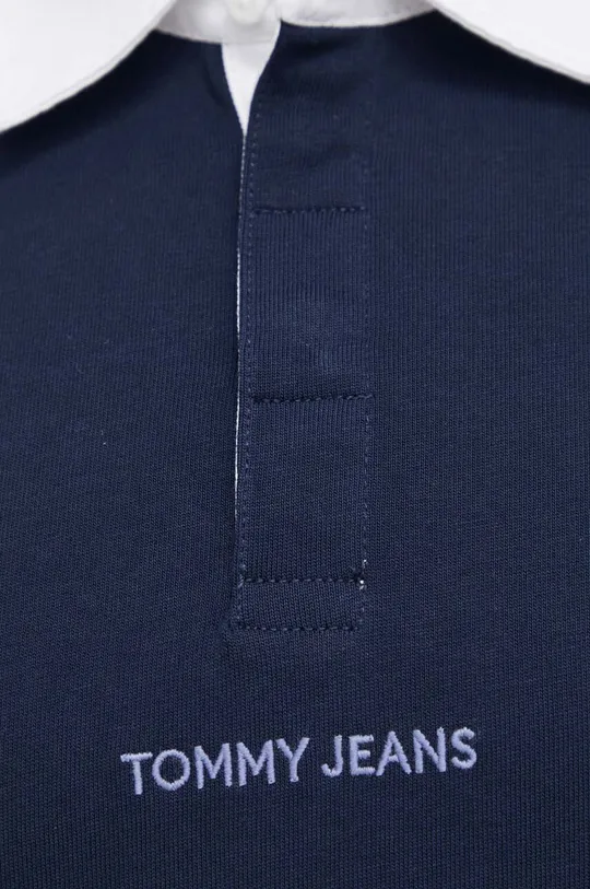 tmavomodrá Bavlnené polo tričko Tommy Jeans