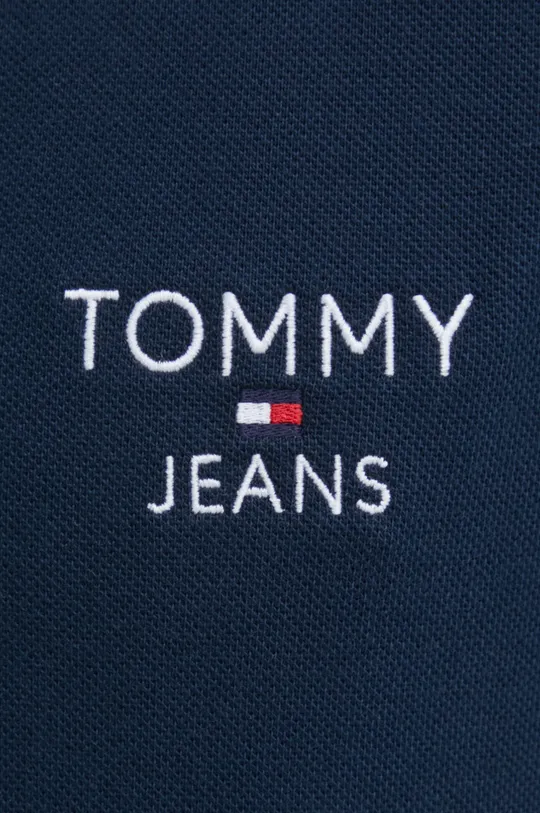 σκούρο μπλε Βαμβακερό μπλουζάκι πόλο Tommy Jeans