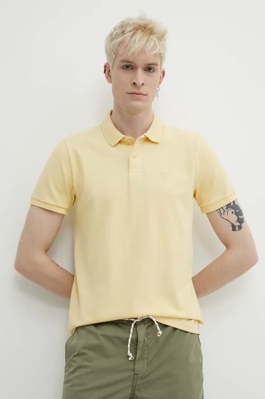 žltá Polo tričko Hollister Co. Pánsky
