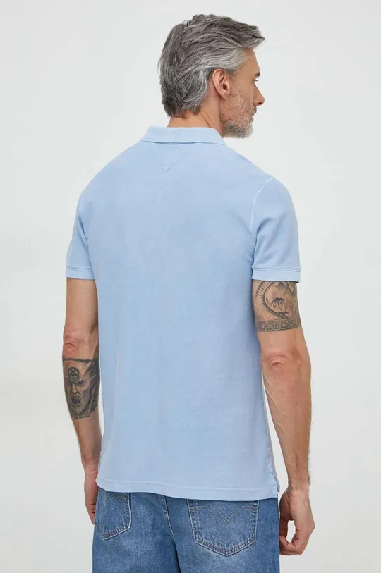 Bavlnené polo tričko Tommy Jeans modrá