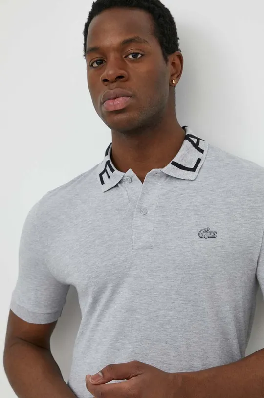 szary Lacoste polo