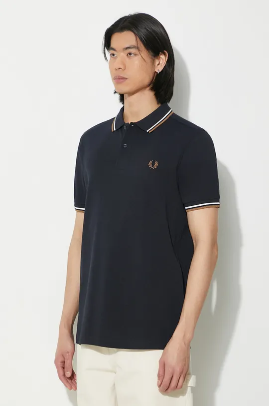 blu navy Fred Perry polo in cotone Twin Tipped Shirt