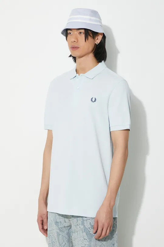 blu Fred Perry polo in cotone Plain Shirt