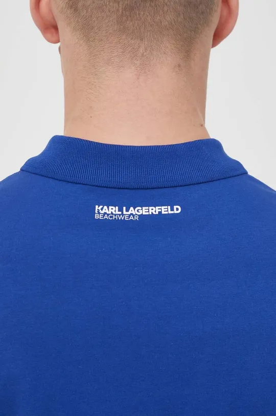 μπλε Βαμβακερό μπλουζάκι πόλο Karl Lagerfeld