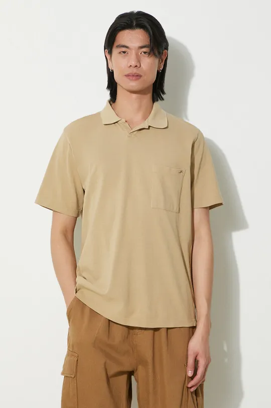 beige Universal Works polo in cotone Vacation Polo Uomo