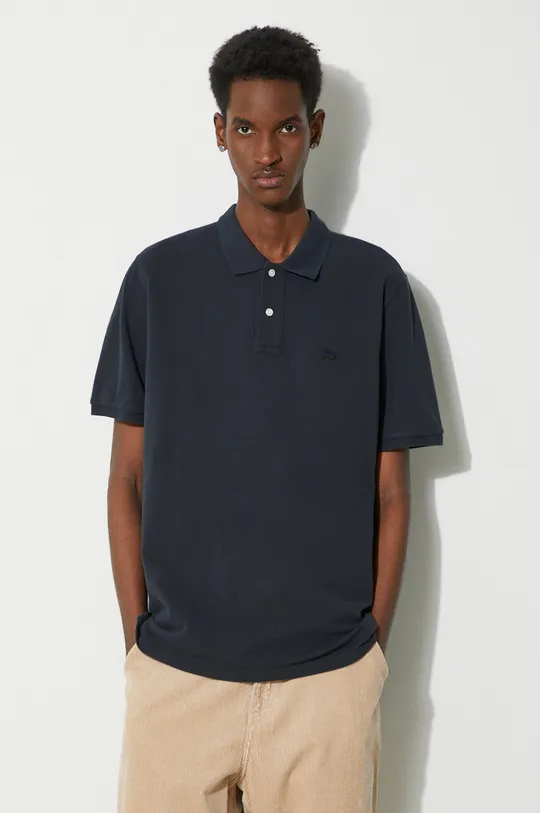 blu navy Woolrich polo in cotone Classic American Polo Uomo