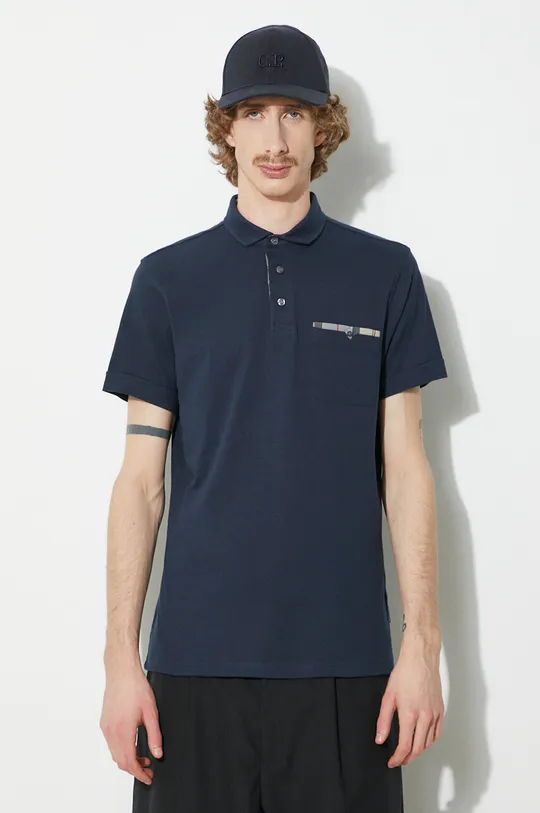 navy Barbour cotton polo shirt Corpatch Polo Men’s