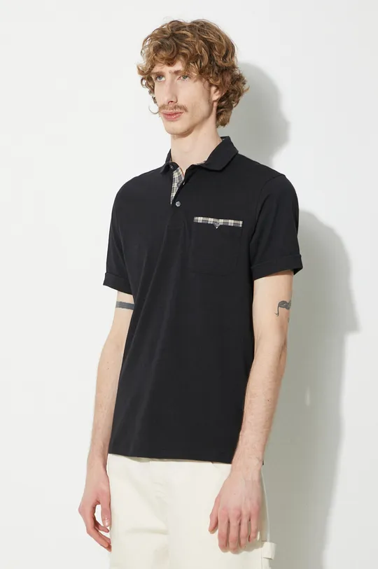 nero Barbour polo in cotone Corpatch Polo