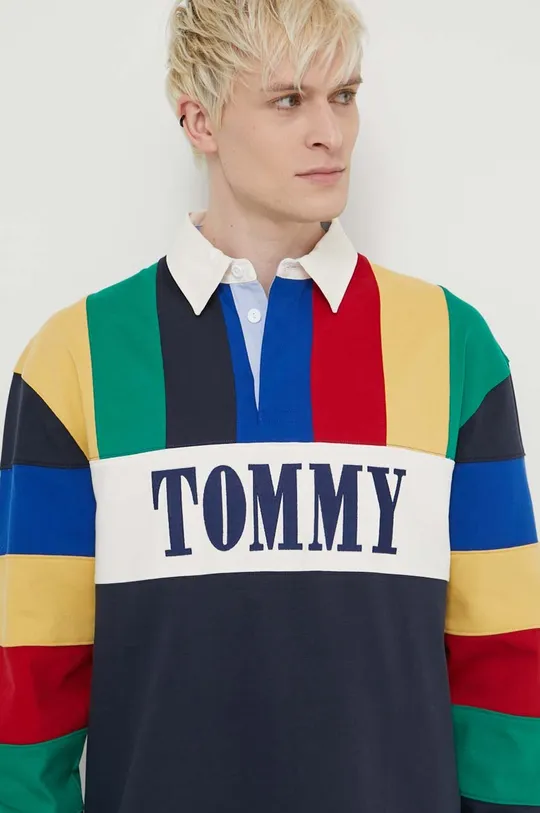 viacfarebná Bavlnené tričko s dlhým rukávom Tommy Jeans Archive Games