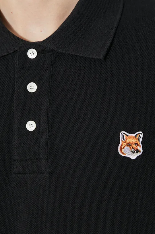 Bavlnené polo tričko Maison Kitsuné Fox Head Patch Regular Polo