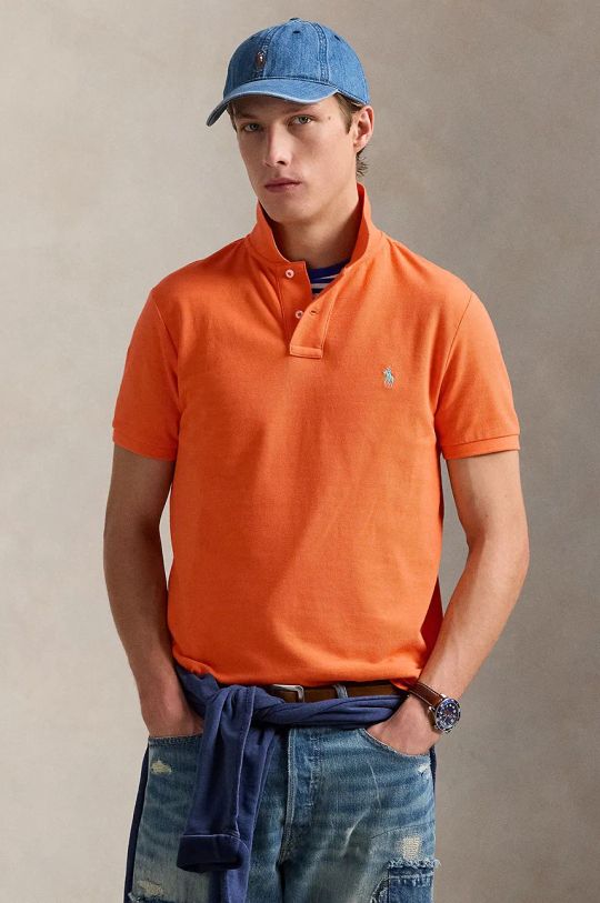 Бавовняне поло Polo Ralph Lauren бавовна фіолетовий 710680784