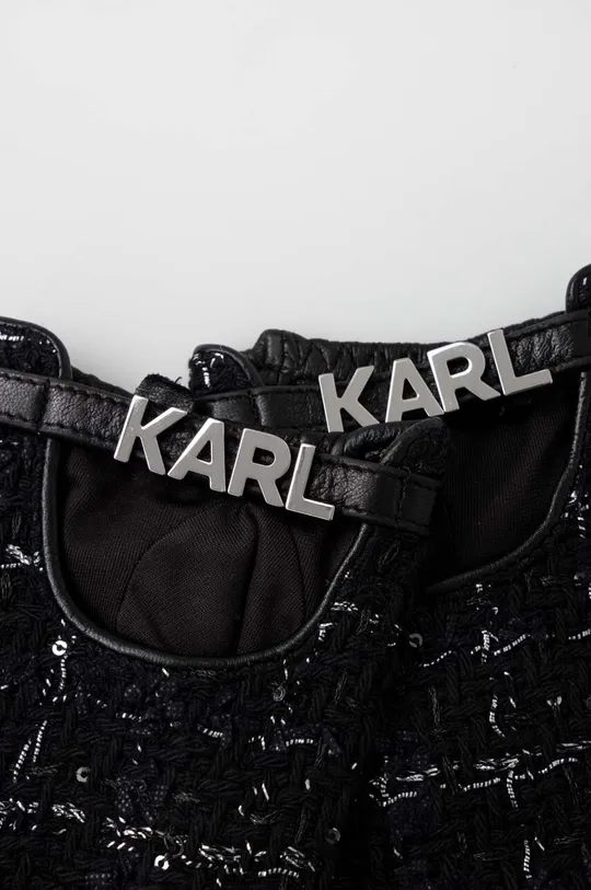 Γάντια με κομμένα δάκτυλα Karl Lagerfeld μαύρο