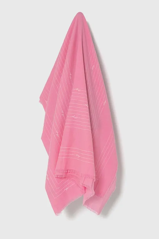 розовый Хлопковый шарф HUGO Женский