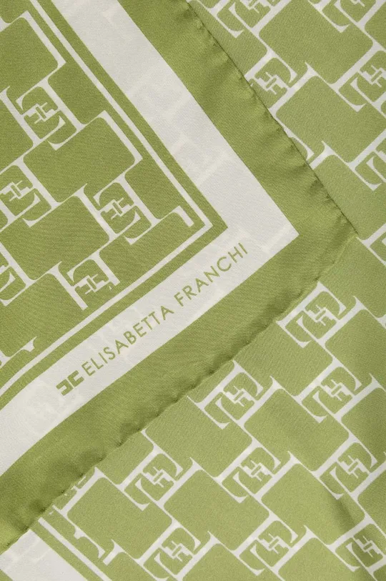 Шелковый платок Elisabetta Franchi зелёный