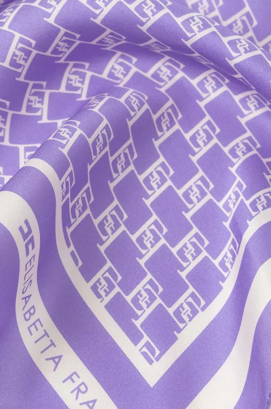 Шелковый платок на шею Elisabetta Franchi фиолетовой