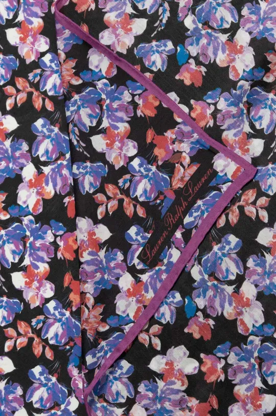Šatka s prímesou hodvábu Lauren Ralph Lauren fialová