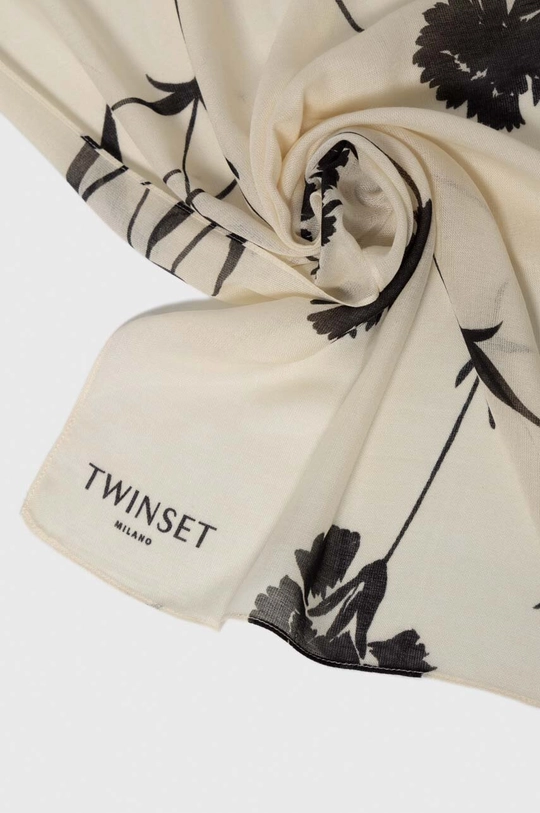 Шаль с примесью шерсти Twinset бежевый