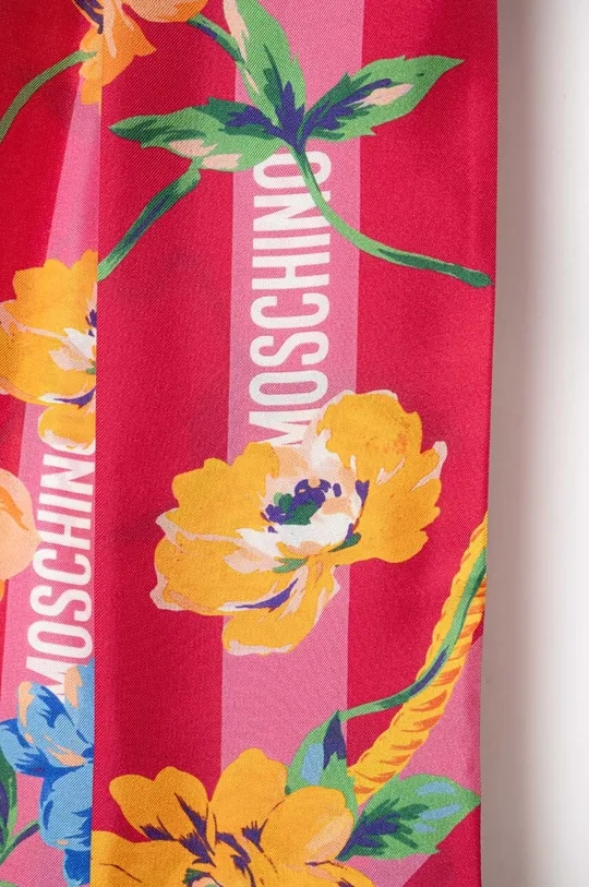 Moschino foulard in seta rosa