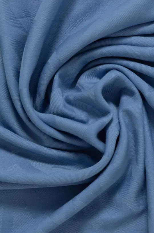 Weekend Max Mara szal bawełniany niebieski