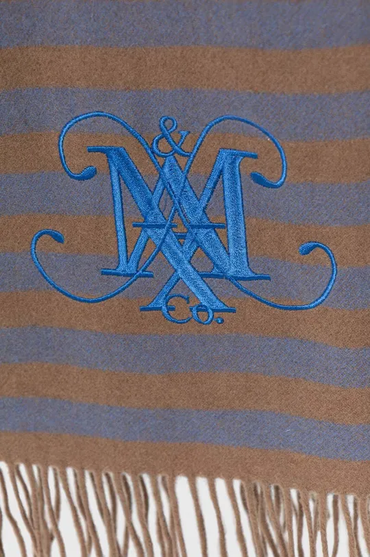 Шерстяной шарф MAX&Co. коричневый