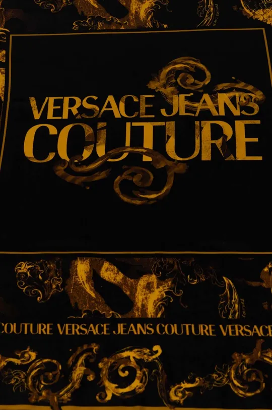 Μεταξωτό φουλάρι Versace Jeans Couture μαύρο