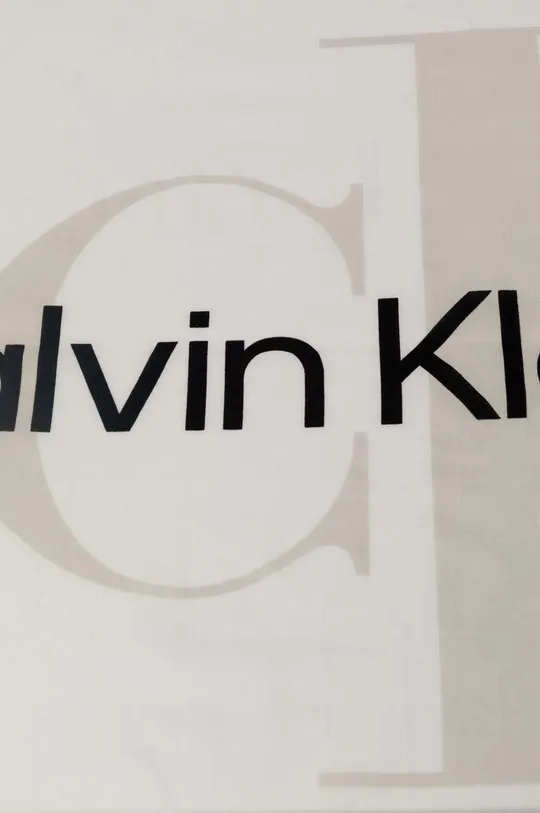 Βαμβακερό μαντήλι Calvin Klein Jeans λευκό