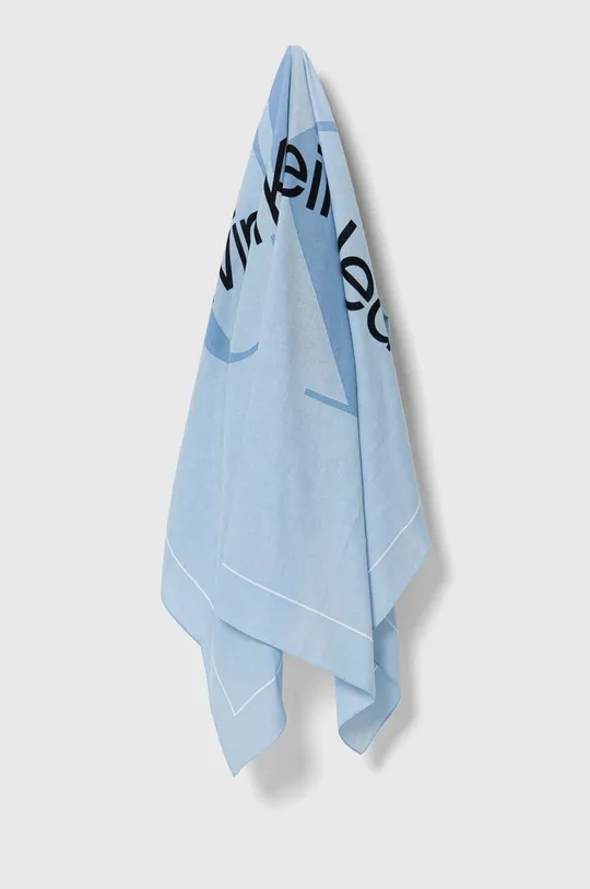 modra Bombažni šal Calvin Klein Jeans Ženski