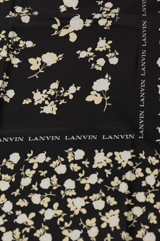 Шелковый платок Lanvin чёрный