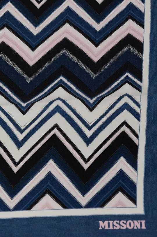 Шелковый платок на шею Missoni тёмно-синий