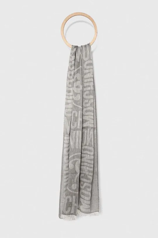 grigio Moschino scialle di lino Unisex