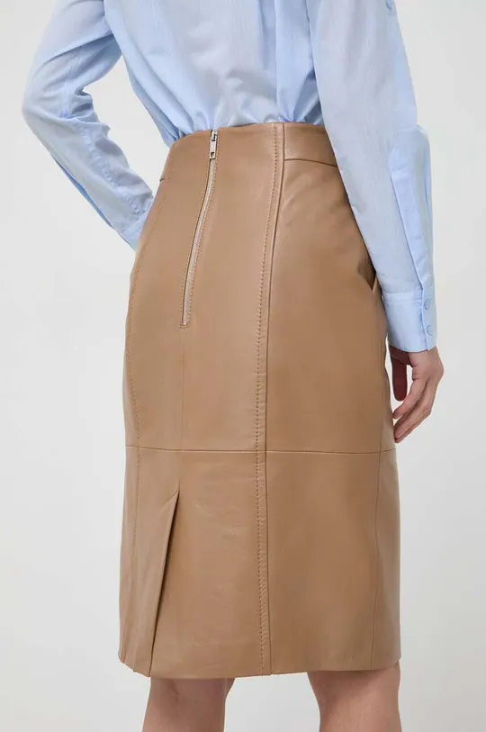Kožená sukňa BOSS Základná látka: 100 % Jahňacia koža Podšívka: 100 % Polyester