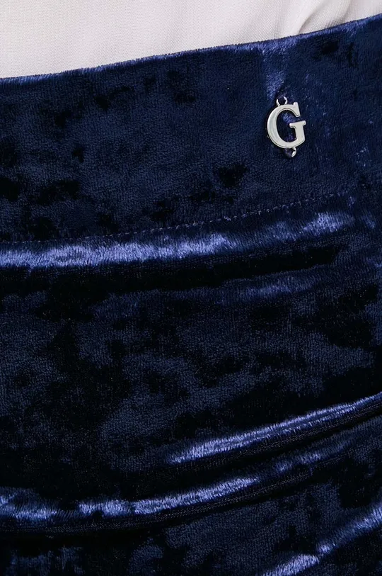 тёмно-синий Велюровая юбка Guess