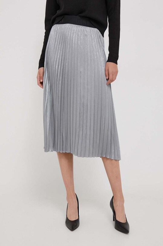 Юбка Dkny цвет серебрянный midi расклешённая | ANSWEAR.ua