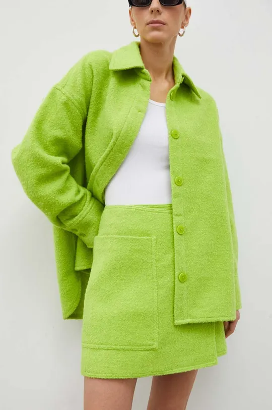 zelena Suknja s primjesom vune Samsoe Samsoe Ženski