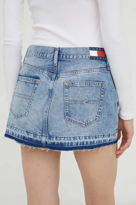 Rifľová sukňa Tommy Jeans 100 % Recyklovaná bavlna