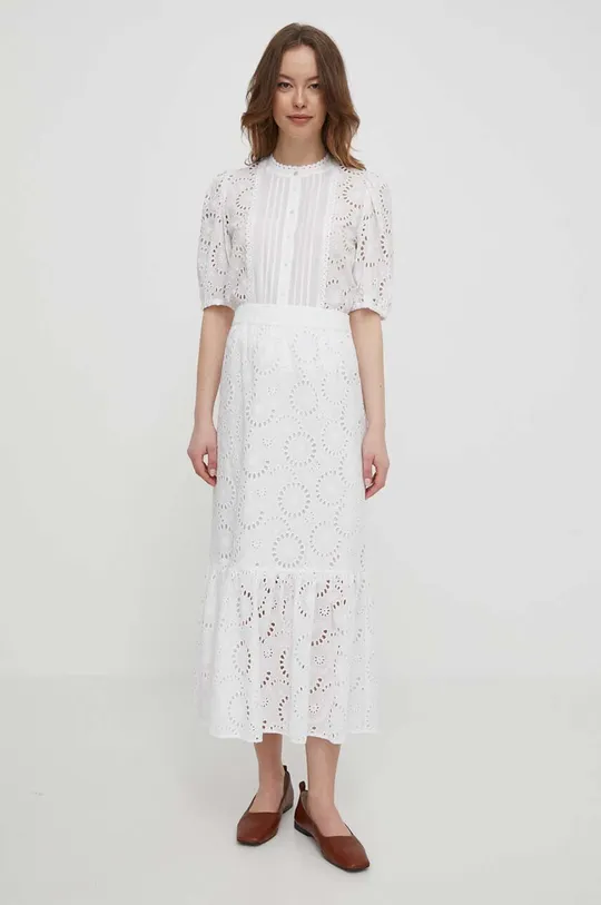 Pamučna suknja Joop! bijela