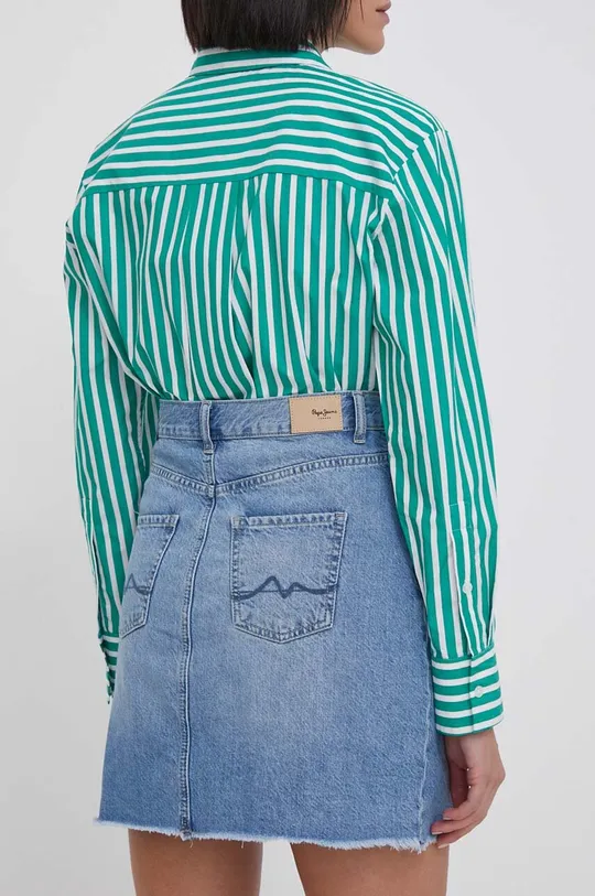 Rifľová sukňa Pepe Jeans MINI SKIRT HW 100 % Bavlna