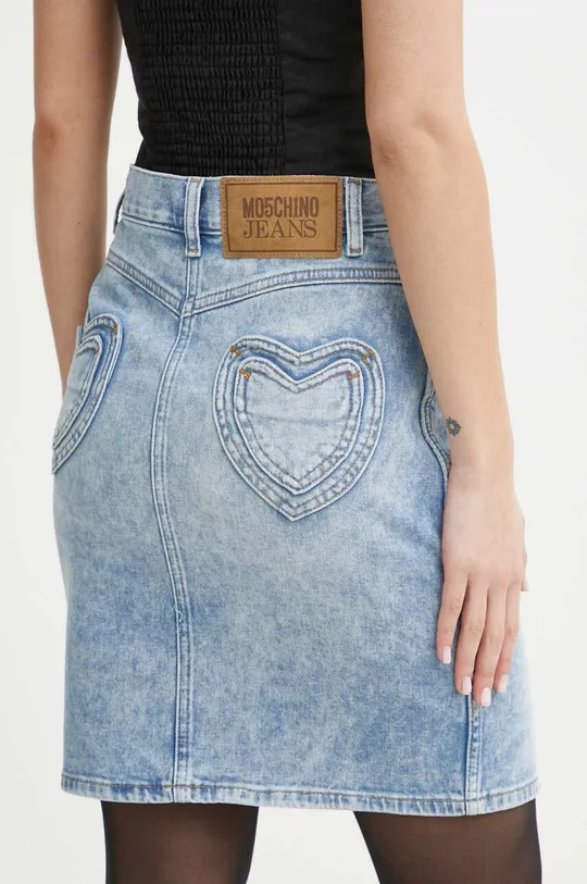 Τζιν φούστα Moschino Jeans Κύριο υλικό: 99% Βαμβάκι, 1% Σπαντέξ Φόδρα τσέπης: 65% Πολυεστέρας, 35% Βαμβάκι