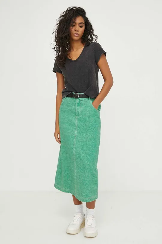 zielony American Vintage spódnica jeansowa Damski