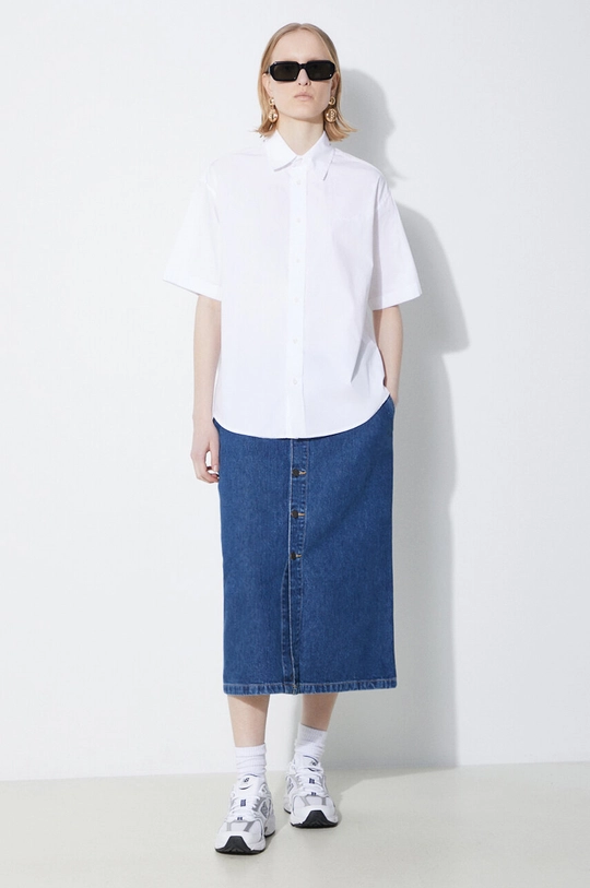 Carhartt WIP denim skirt Colby blue