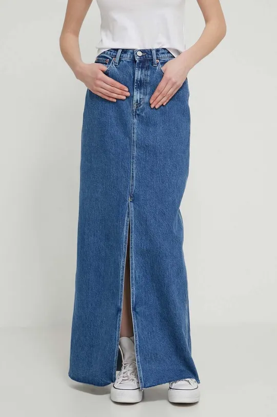 Tommy Jeans spódnica jeansowa niebieski