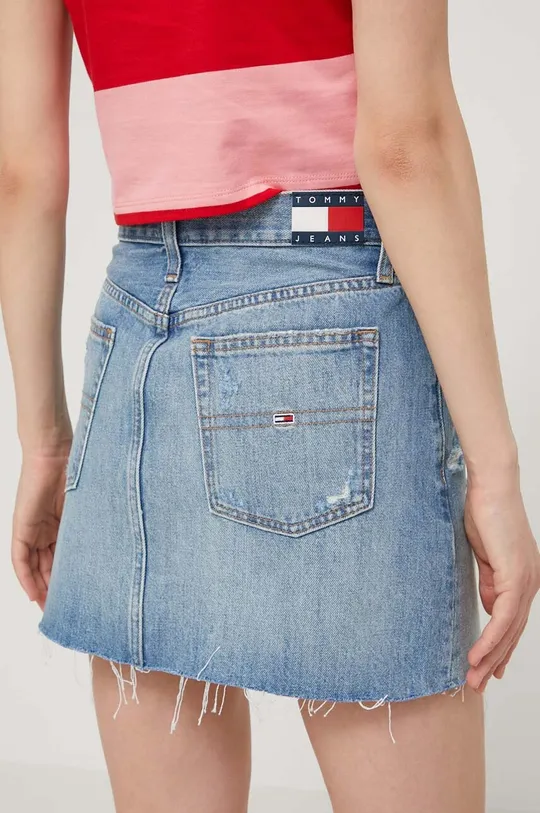 Rifľová sukňa Tommy Jeans 100 % Bavlna