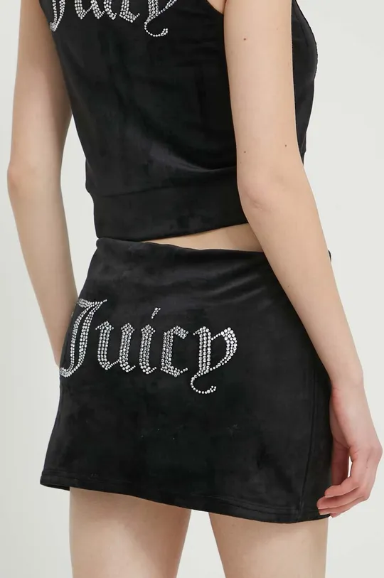 czarny Juicy Couture spódnica welurowa