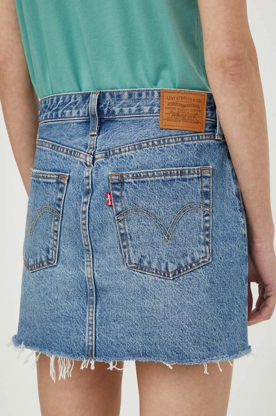 Rifľová sukňa Levi's 100 % Bavlna