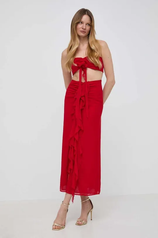 czerwony Bardot spódnica Damski