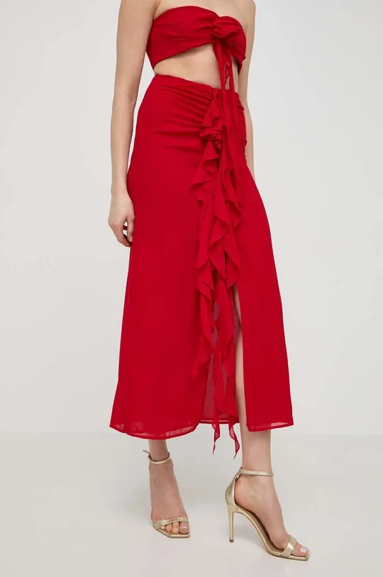 Bardot spódnica czerwony