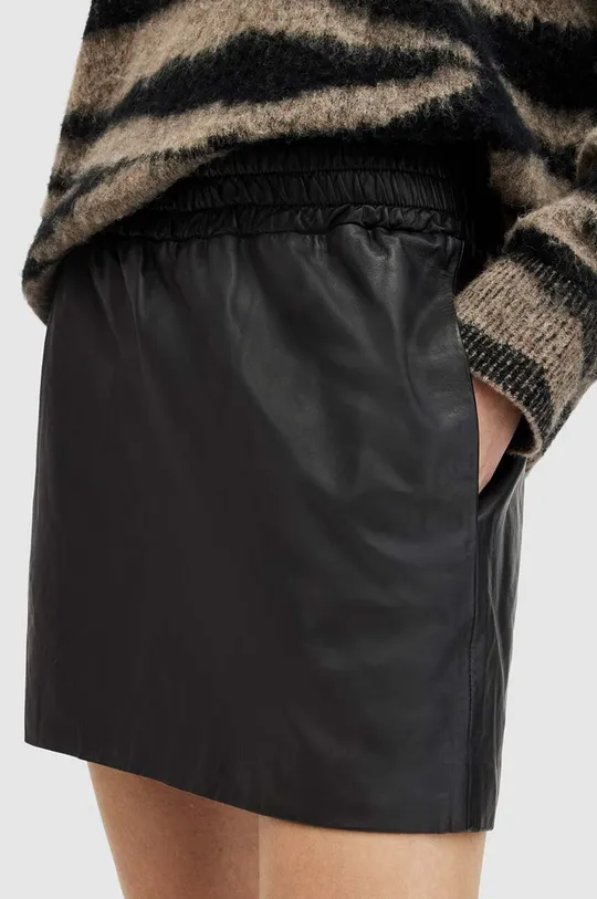 Kožená sukňa AllSaints SHANA Hlavný materiál: Jahňacia koža Podšívka: 93 % Polyester, 7 % Elastan