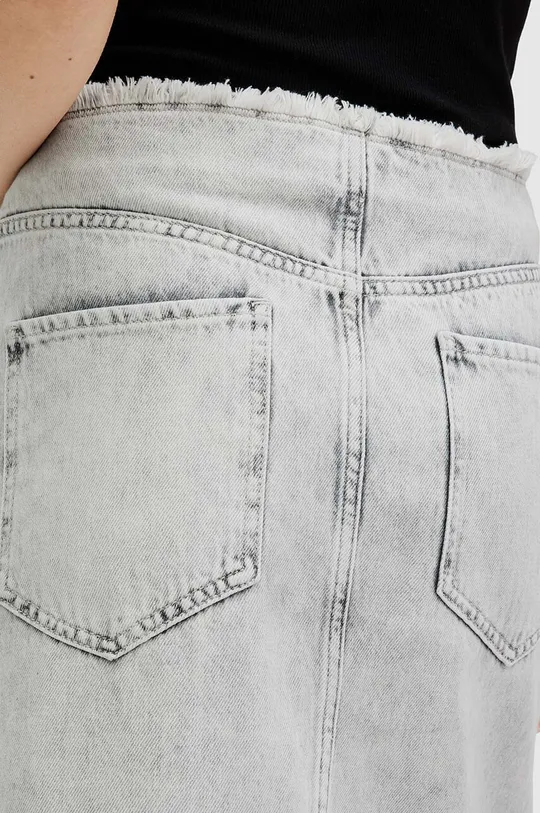 szary AllSaints spódnica jeansowa bawełniana HONOR