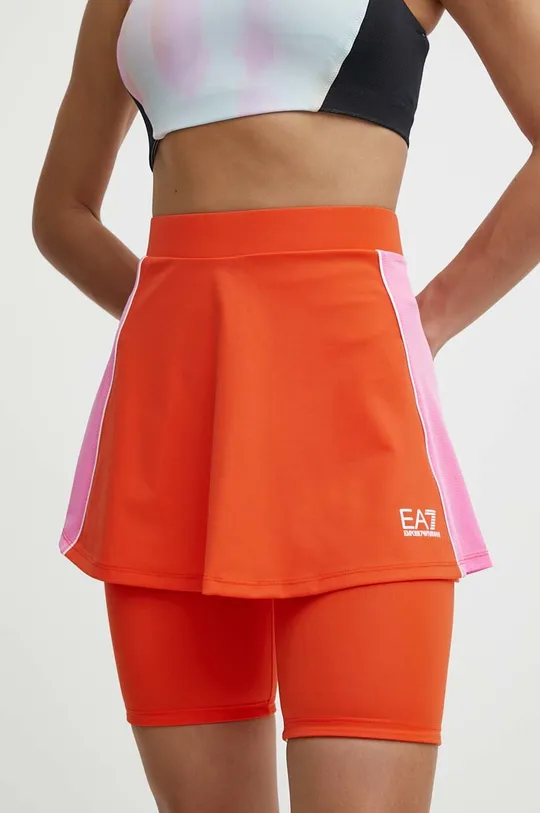oranžová Športová sukňa EA7 Emporio Armani Tennis Pro Dámsky