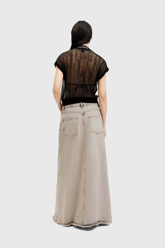 Βαμβακερή τζιν φούστα AllSaints NOIR MAXI SKIRT Γυναικεία